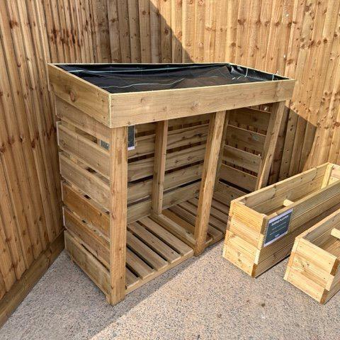 Log Store - Living Roof (green roof system) - Decking Delivery