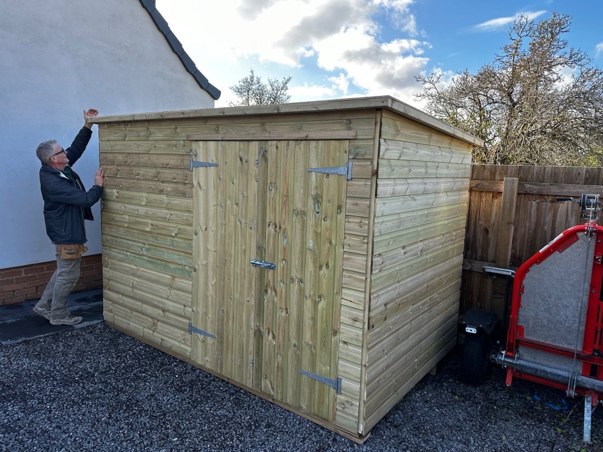 Pent Shed - Decking Delivery